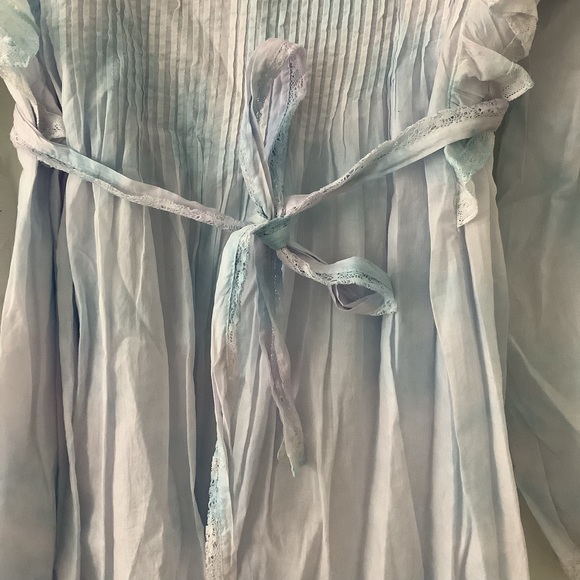 NWT Wilfred Elia Dress Ruffled tie dye blue mini dress size small - Picture 7 of 16